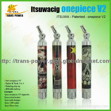 Battery and tank two in one 8ml 400mah e cigarette itsuwa patented